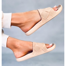 Lottner Khaki Rubber Slides beige 1