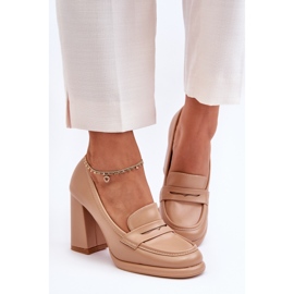 PS1 Moderigtige pumps på beige Florence 1
