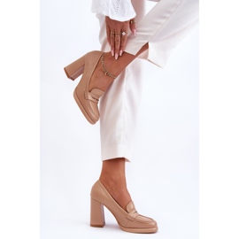 PS1 Moderigtige pumps på beige Florence 2