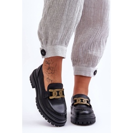 PG1 Dame platform loafers med dekoration Sort Ameg 1