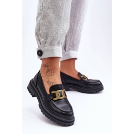 PG1 Dame platform loafers med dekoration Sort Ameg 2