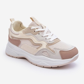 PG1 Damesportssko Platform Sneakers Beige Lomare 1