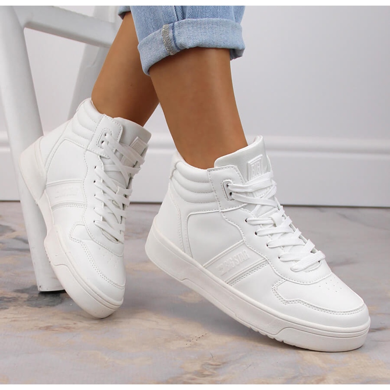 Sportssko sneakers høj ankel hvid Big Star KK274263 1