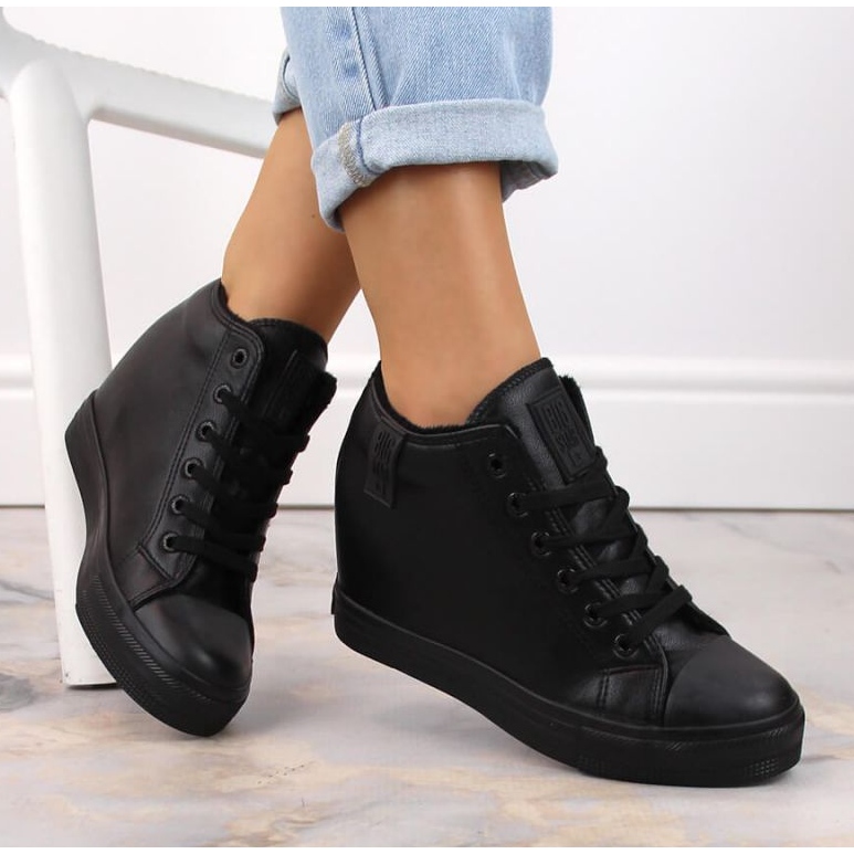 Big Star W INT1899A isolerede wedge sneakers sort 1