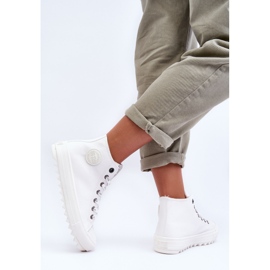 Kvinders sneakers Big Star High Warm White GG274108 hvid 2