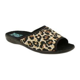 Adanex 16833 leopard hjemmesko til kvinder sort 1