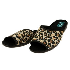 Adanex 16833 leopard hjemmesko til kvinder sort 3