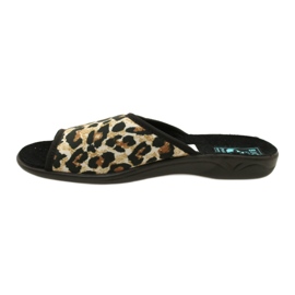 Adanex 16833 leopard hjemmesko til kvinder sort 2