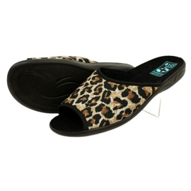 Adanex 16833 leopard hjemmesko til kvinder sort 4