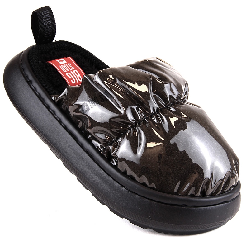 Hustøfler isoleret lakeret metallisk sort Big Star MM274130 1