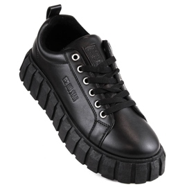 Sorte damesko med snøre Big Star MM274617 1