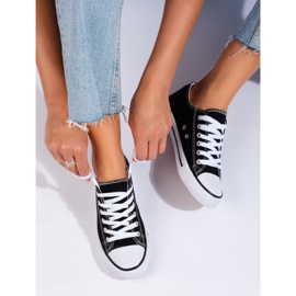 Klassiske sorte Shelovet sneakers til kvinder 1