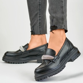 Sorte brogues med zirkoner 1