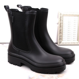 Chelsea-støvler til kvinder, sorte gummistøvler, Big Star MM274695 4