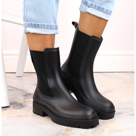 Chelsea-støvler til kvinder, sorte gummistøvler, Big Star MM274695 5
