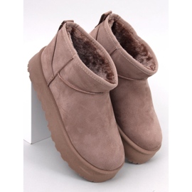 Solnis Khaki platform korte snestøvler beige 1
