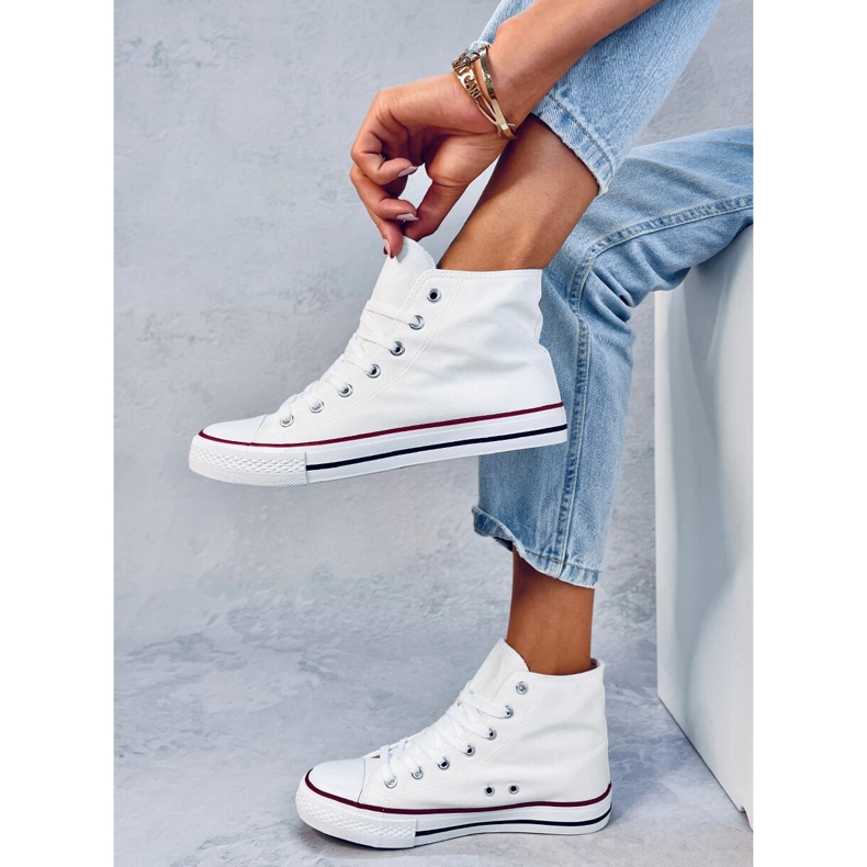 Canvas sneakers Jude White ankel hvid 2