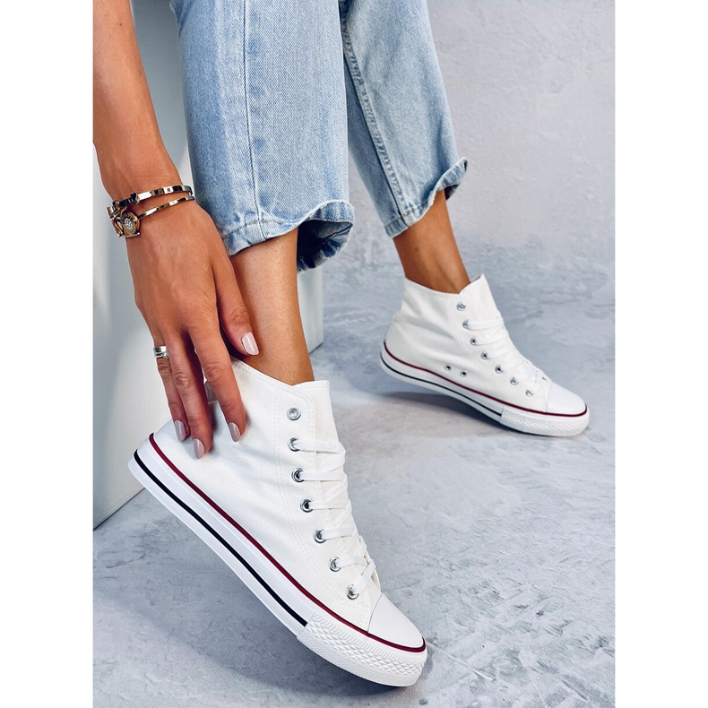 Canvas sneakers Jude White ankel hvid 1
