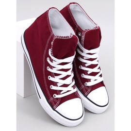 Jude Wine Ankel Canvas Sneakers rød 1