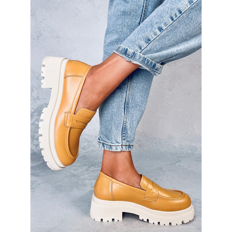 Dench Yellow platform loafers gul 2