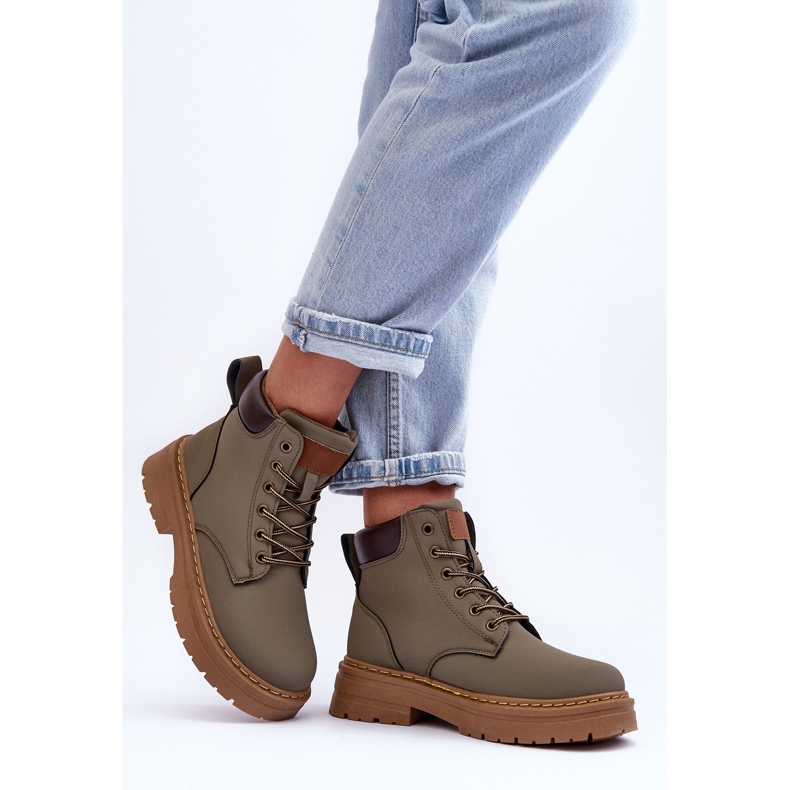 Dame Trapper Boots Warm Green Corbin grøn 2
