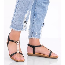 Liva sorte sandaler til kvinder 1