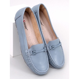 Klassiske loafers med en læder indersål Debell Blue blå 1