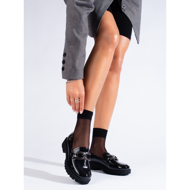 W. Potocki Lakerede dame loafers Potocki sorte 1