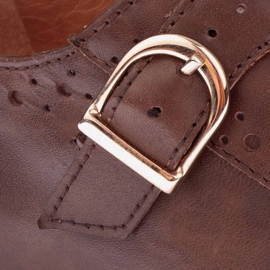 Marco Shoes Ægte læder munke brun 2