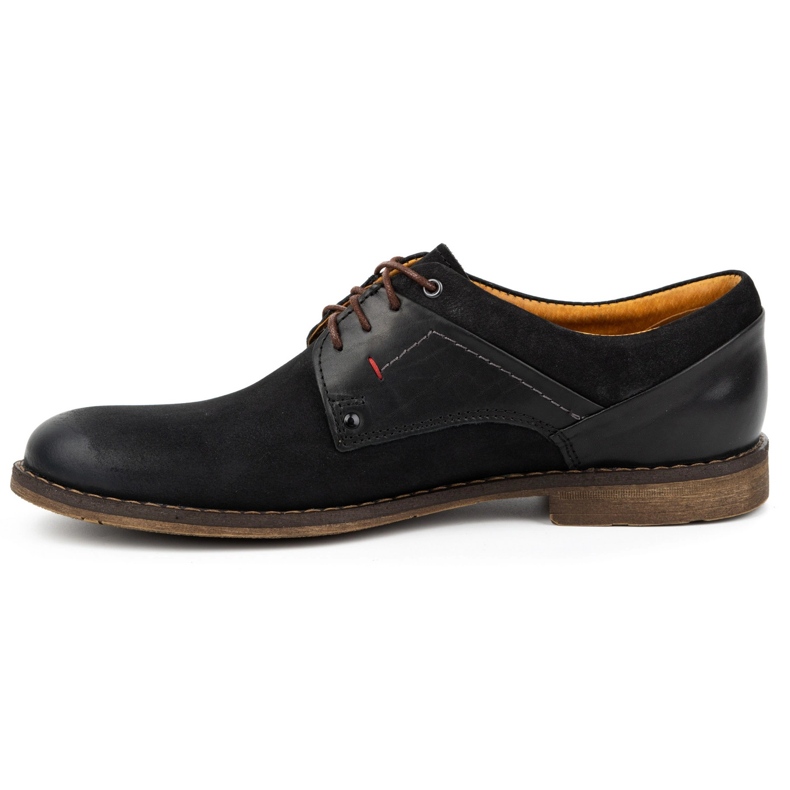 Kampol Herre afslappede elegante nubuck sko 333KAM sort 1