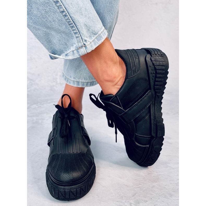Melbo Black damesneakers sort 1