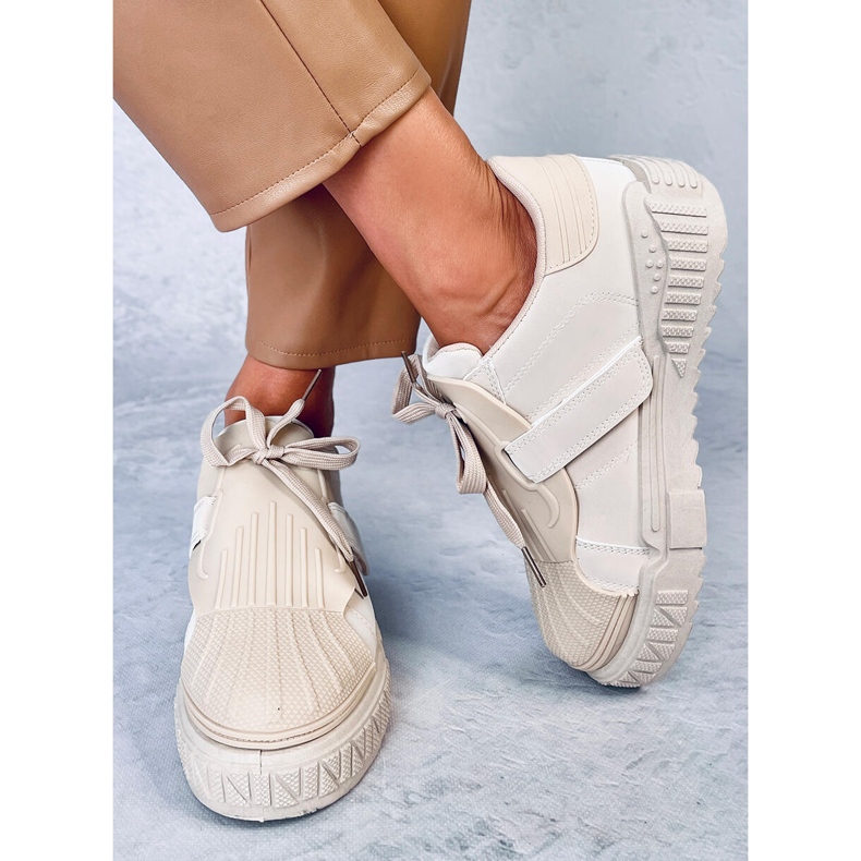 Melbo Beige sneakers til kvinder 2