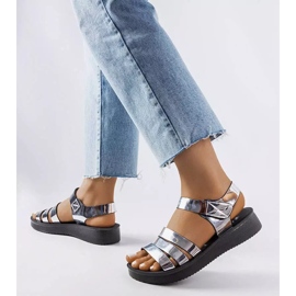 Sandaler QT2311-3 Sølv Tpu sort 2