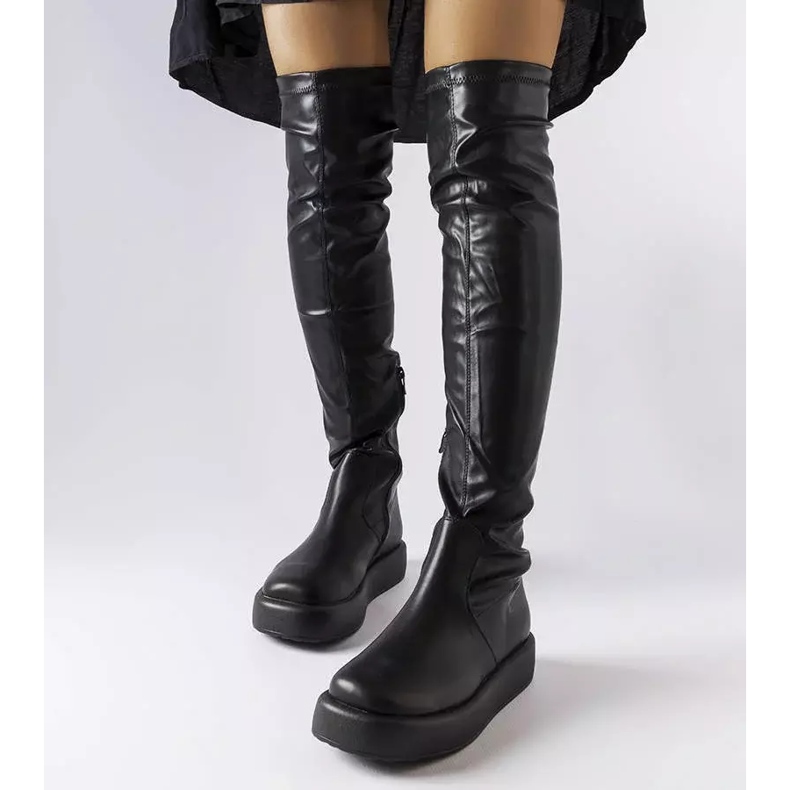 Flavian sorte over-knee støvler 1