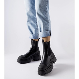 Sorte massive Wexford slip-on ankelstøvler 1