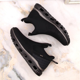 Komfortable ankelhøje slip-on sko til kvinder, sort Rieker M6053-00 5