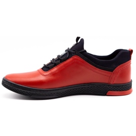 Polbut Røde herresko casual sko K24 med sort underside 4