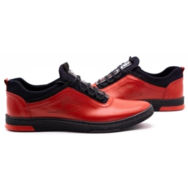 Polbut Røde herresko casual sko K24 med sort underside 8