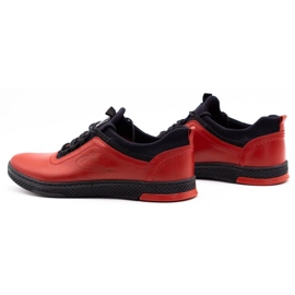 Polbut Røde herresko casual sko K24 med sort underside 2