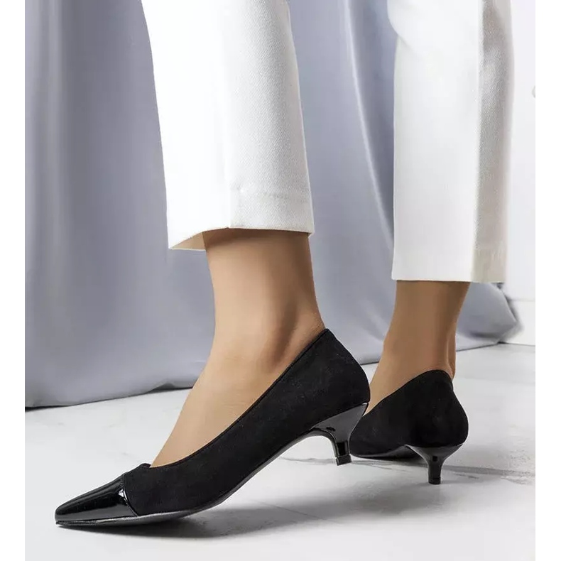 BM Duck patent tå sorte pumps 1