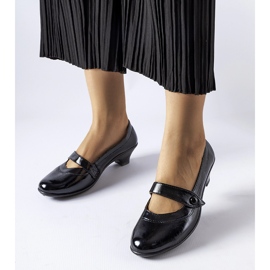 Sorte lavhælede Simi pumps 1