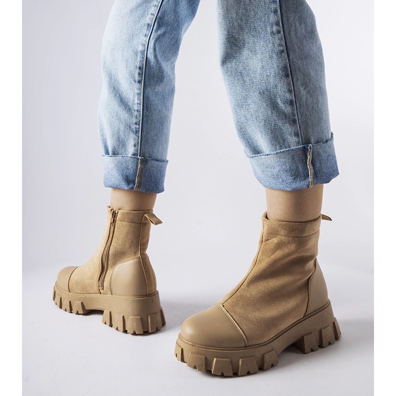 Beige øko ruskindsarbejdere med Milo slidbane 1