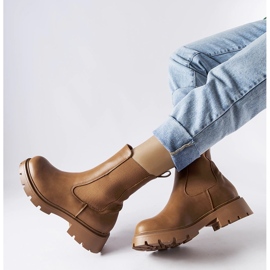 Brune høje slip-on Chelsea støvler fra Verones 1