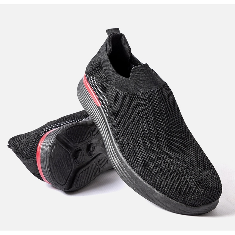 Sorte mænds slip on Gaidano sko 1