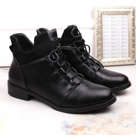 M. DASZYŃSKI Fladhælede, isolerede sorte støvler til kvinder M.Daszyński MR2251-6 3