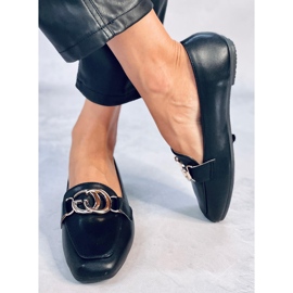 Elisa Black dame loafers sort 1