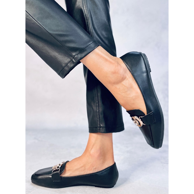 Elisa Black dame loafers sort 2