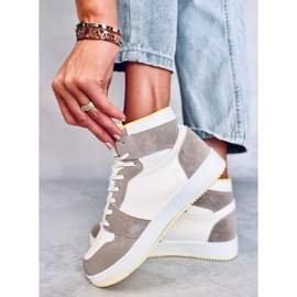 Dorcas Khaki high-top sneakers hvid 3