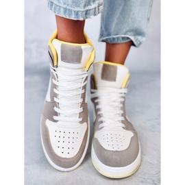 Dorcas Khaki high-top sneakers hvid 1