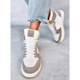 Dorcas Khaki high-top sneakers hvid 2